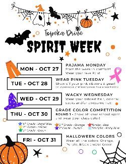 October Spirit Week Flyer